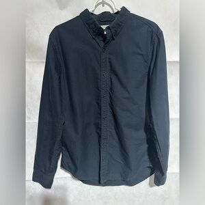 Outerknown Artist Oxford Button Down Shirt 100% Organic Cotton Men’s Black Sz M